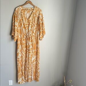 Soft Surroundings zebra print midi shirt dress XL